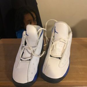 White and Blue Retro Jordan 13.